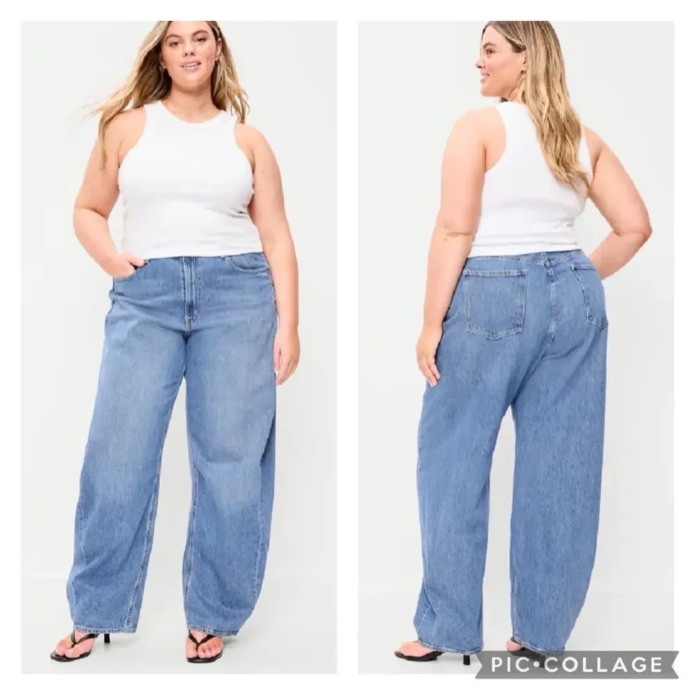 Old Navy Baggy Barrel Jeans High Rise Plus Size 20